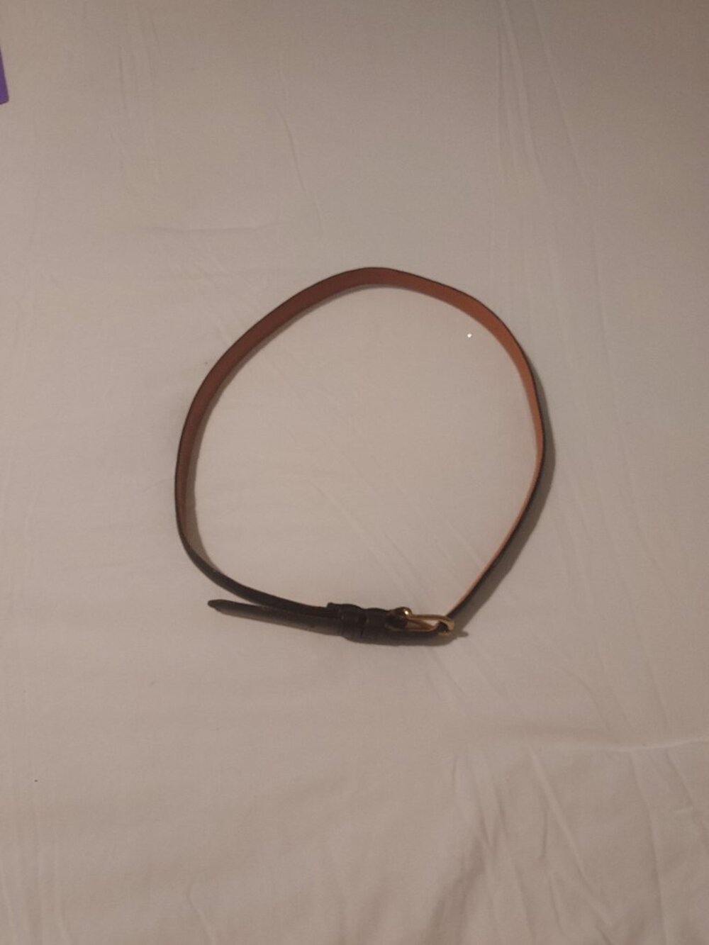 Vintage Coach 2800 Black Cowhide Brass Belt